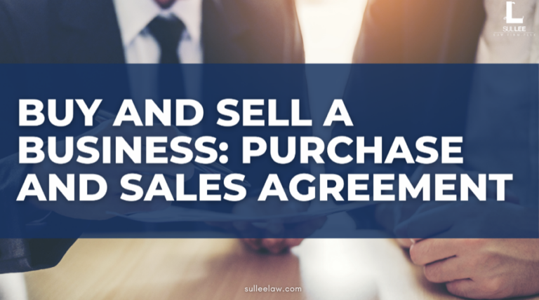 buy and sell a business: purchase agreement