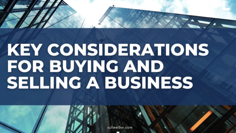 key considerations for buying and selling a business