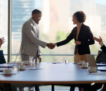 Merger meeting for two businesses