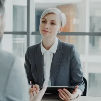 Hiring Manager speaking to candidate.
