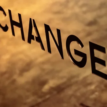 The word CHANGE closeup