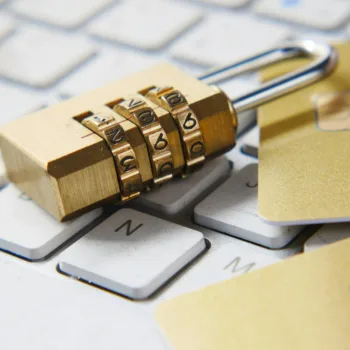 A number lock on top of a keyboard