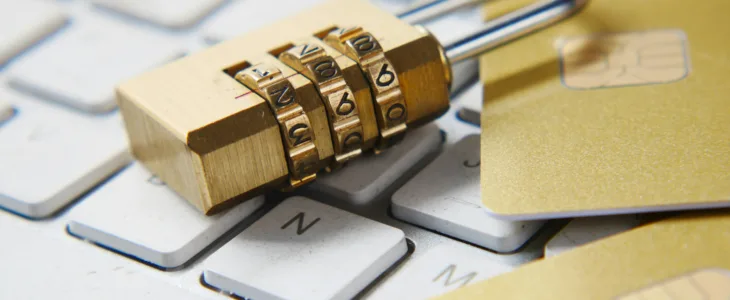 A number lock on top of a keyboard