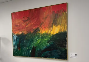 Painting on a conference room wall.