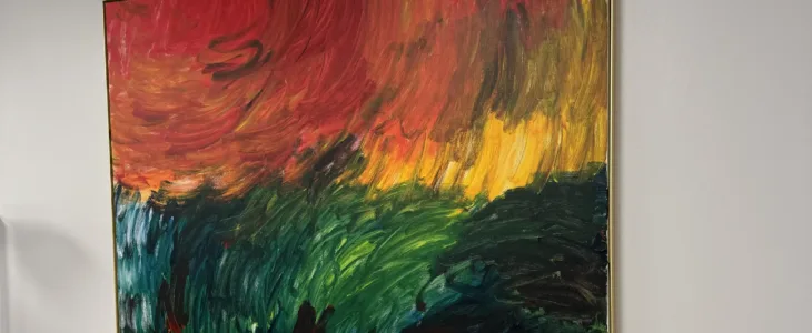 Painting on a conference room wall.