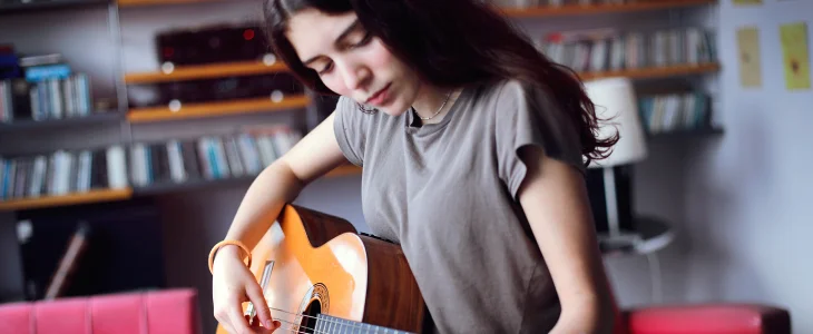 A close-up of a copyright symbol printed on a small white card.