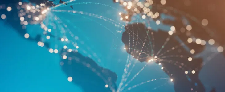 lines connecting different countries